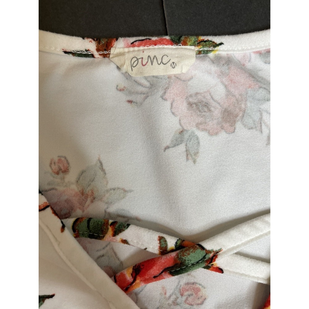 PINC Women's Medium Blouse Rose Pink Floral, Excellent Condition!! - Picture 6 of 8